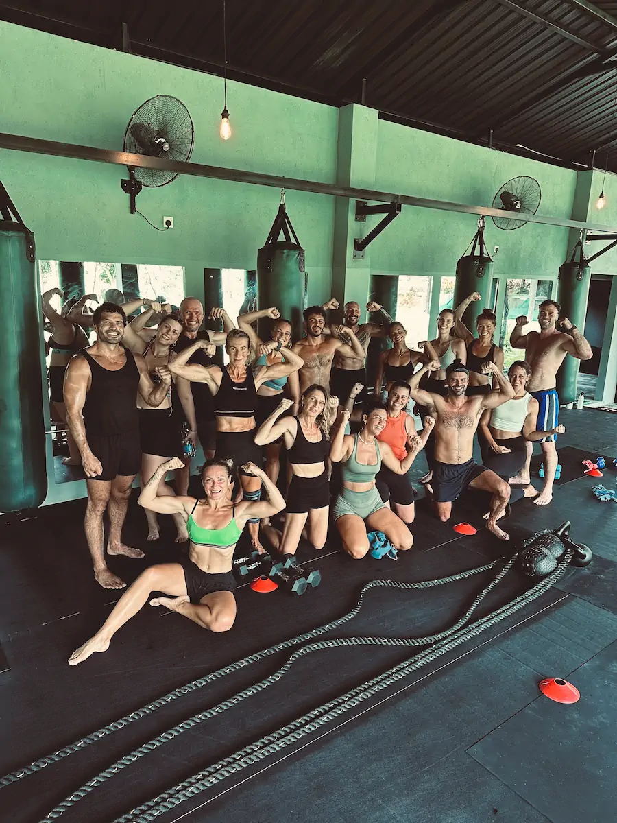 Group fitness class at Loka Lanka